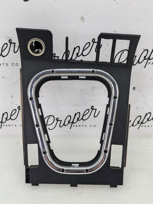 BMW Z3 Center Console Trim Cover Panel Black w/ Chrome Trim 2491395 *Damaged*