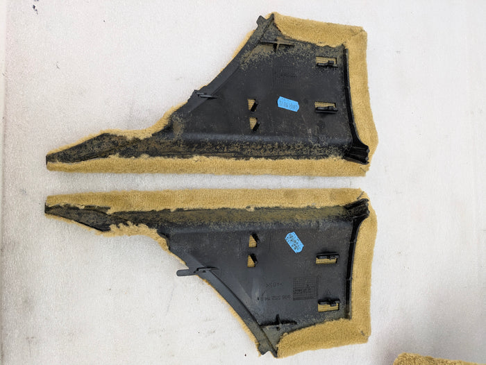 Porsche 996.2 911 Carrera 4 Fuse Box Kick Panel Carpet & Center Console Carpet Trim Savanna Beige