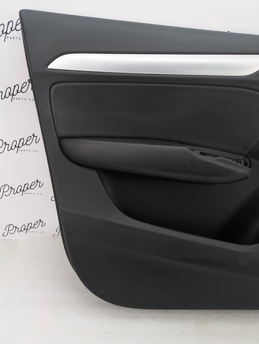 2016-2018 Audi 8U Q3 Left Front Driver Interior Door Panel Black 8U1867105 *Damage*
