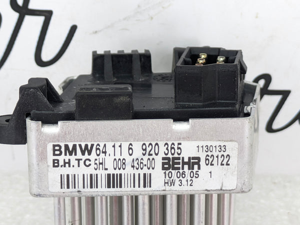 BMW E46 M3 330ci 328ci 325ci 323ci 320i HVAC AC Heater Blower Motor FSR Final Stage Resistor 64116923204/6920365