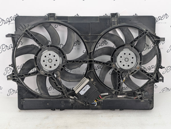 2018 Audi 8U Q3 Dual Cooling Fans & Shroud Assembly Module 8K0121003AG/8K0959501