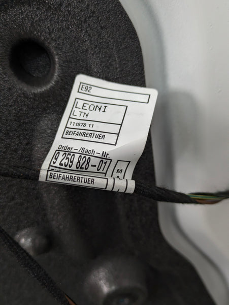 BMW E92 E93 335xi 328xi M3 Passenger Side Door Mineral White 3 (A96)