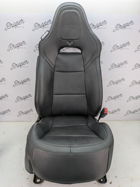 Chevrolet C7 Corvette Stingray Z51 2LT Right/Passenger Side GT Milano Leather Heated & Vented Seat Jet Black (195) *DAMAGED*