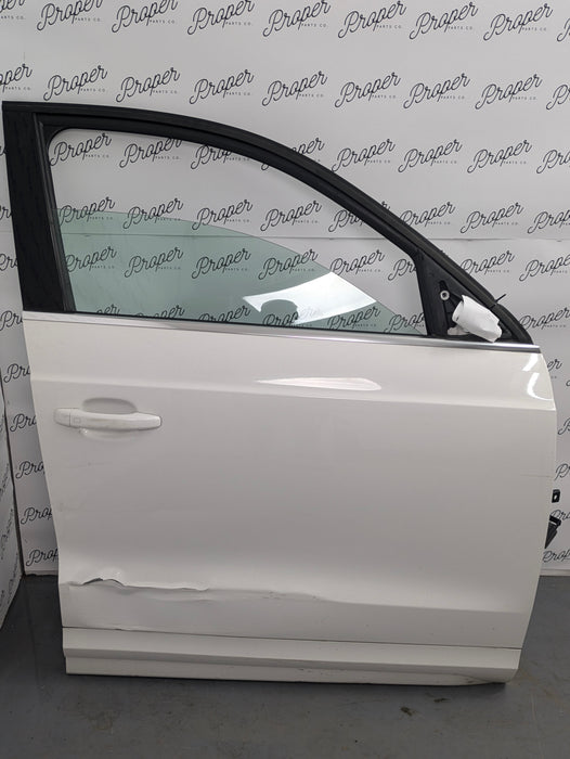2018 Audi 8U Q3 Front Right Passenger Door Panel Cortina White 8U0831052C *Damaged*