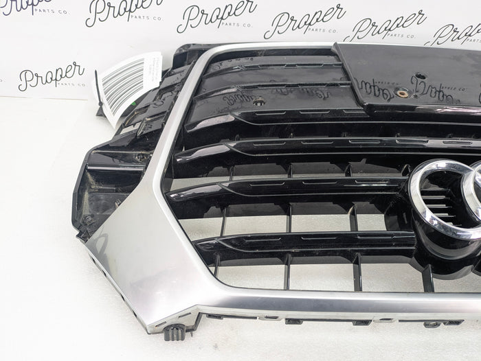 2016-2018 Audi 8U Q3 Facelift Front Center Bumper Grille Black & Chrome 8U0853653M