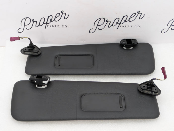 BMW E88 135i 128i E93 335i Left/Right Black Sun Visor Pair Set 7139447/7139448