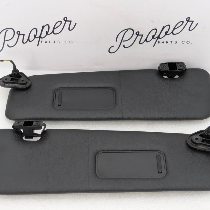 BMW E88 135i 128i E93 335i Left/Right Black Sun Visor Pair Set 7139447/7139448