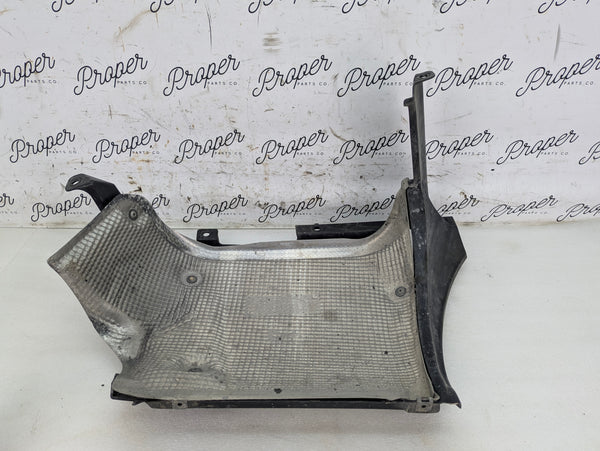 Porsche 996.2 911 Carrera 4 Rear Left Bumper Guide Bracket/Exhaust Muffler Heat Shield 99650547901