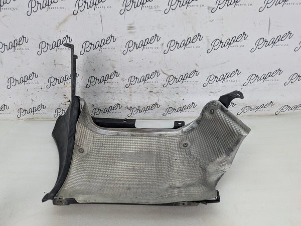 Porsche 996.2 911 Carrera 4 Rear Right Bumper Guide Bracket/Exhaust Muffler Heat Shield 99650548001
