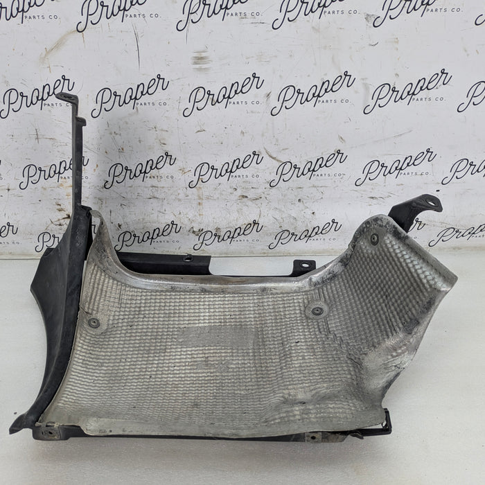 Porsche 996.2 911 Carrera 4 Rear Right Bumper Guide Bracket/Exhaust Muffler Heat Shield 99650548001
