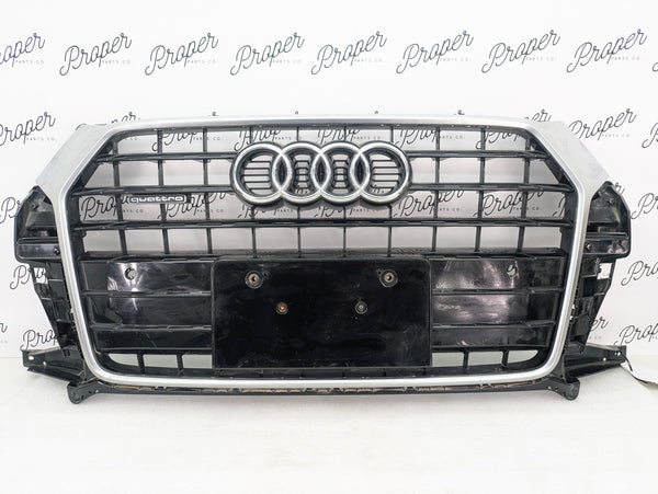 2016-2018 Audi 8U Q3 Facelift Front Center Bumper Grille Black & Chrome 8U0853653M