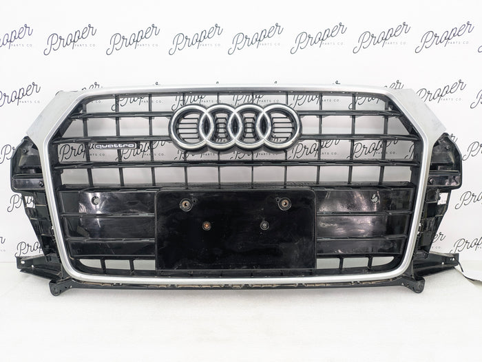 2016-2018 Audi 8U Q3 Facelift Front Center Bumper Grille Black & Chrome 8U0853653M