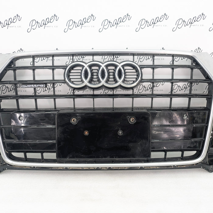 2016-2018 Audi 8U Q3 Facelift Front Center Bumper Grille Black & Chrome 8U0853653M