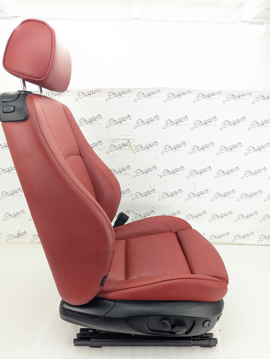 BMW E92 M Sport Interior Seats Set Coral Red Leather 8695884/6970729/6970730/9168956/6962584/7119846/7119815