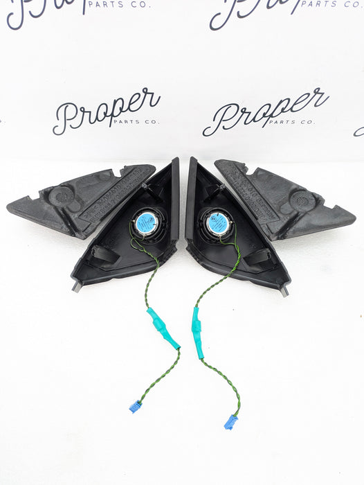 BMW E82 E88 135i 128i Left/Right Door HIFI Audio Tweeters Set W/Trims 6964012