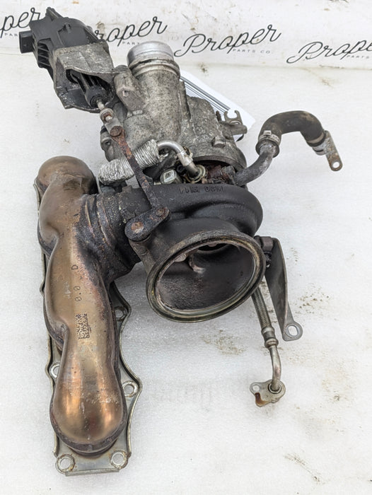 BMW F22 F23 228xi 228i N20 N26 Engine Turbocharger & Wastegate Actuator W/Exhaust Manifold 7634486