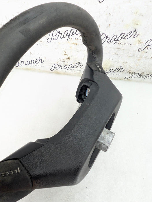 2015 Chevrolet 5th Gen Camaro 2SS Manual Flat Bottom Suede/Alcantara Steering Wheel W/Control Buttons 22925461 *DAMAGED*