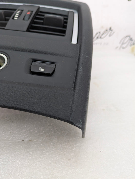 BMW F36 435xi Rear Center Console Vent Trim & Heated Seat Switch 9222046 *DAMAGED*