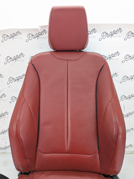 BMW F22 228xi M235xi 230xi M240xi M Sport Coral Red Dakota Leather Interior Seat & Door Panel Set *NOTE*