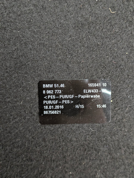 BMW F36 435xi 430xi 440xi 428xi Rear Forward Parcel Shelf Trunk Cargo Cover Section Black 8062773