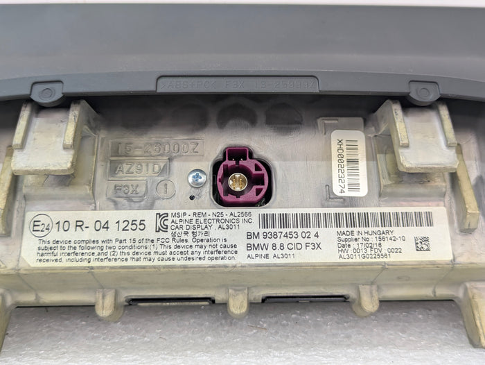 BMW F36 F30 F31 F32 F33 F34 435xi 440xi 428xi 430xi iDrive Navigation 8.8