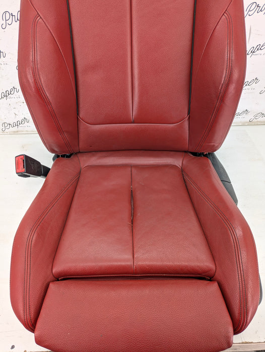 BMW F22 228xi M235xi 230xi M240xi M Sport Coral Red Dakota Leather Interior Seat & Door Panel Set *NOTE*