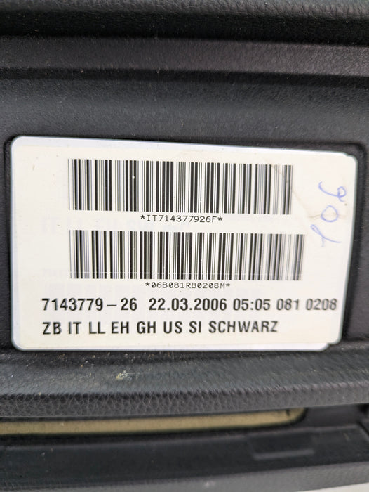 BMW E90 E92 E91 325xi 335xi 330xi 328xi 323i M3 Black Non-iDrive/Non-Navigation/Single Scoop Dashboard & Airbag 7143779