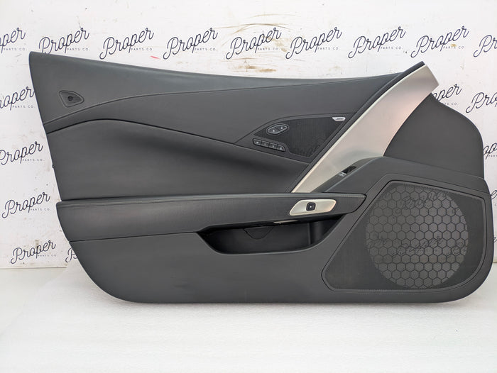 Chevrolet C7 Corvette Stingray Z51 Left/Driver Side Jet Black Leather Door Panel Card