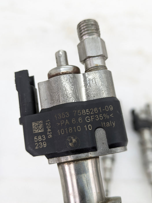 BMW E90 E92 E93 335i 335xi N54 High Pressure Fuel Injectors Index 9 (Set Of 6) 7585261-09 *Damaged*