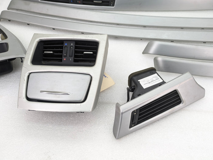 BMW E92 335xi 335i 328xi 328i Coupe Brushed Aluminum iDrive Interior Trim Set *DAMAGE*
