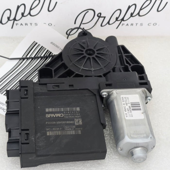 2021 Volvo V60 T6 R-Design Right/Passenger Side Front Door Window Motor/Door Lock Switch Module 31674757