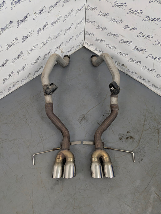 Chevrolet C7 Corvette Stingray Z51 Left/Right Straight Pipe Exhaust Muffler Pair Set W/Actuators 84897442 *NOTE*