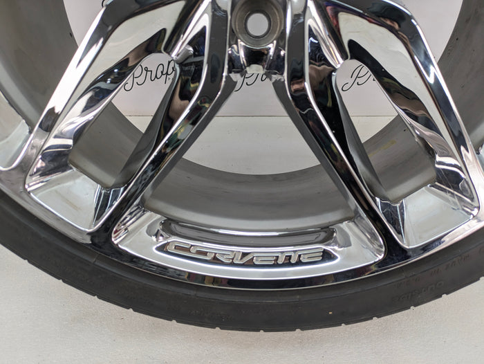Chevrolet C7 Corvette Stingray Front Wheel Rim Chrome Split 5-Spoke 19
