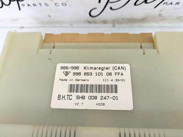 Porsche 996.2 911 Carrera 4 HVAC AC Heating Climate Control Panel Switch Unit Buttons 99665310106