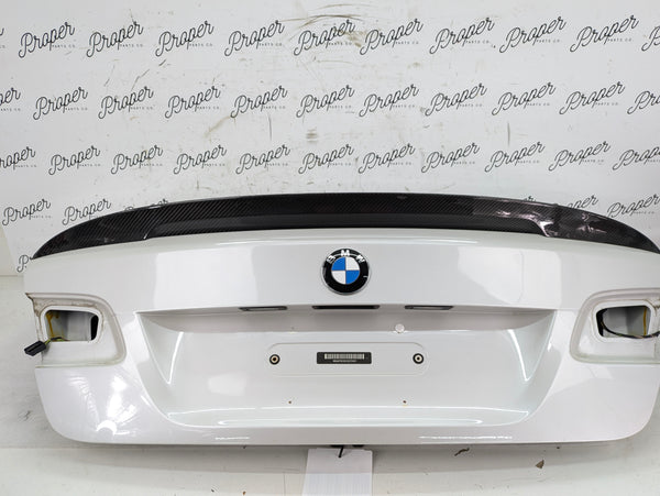 BMW E92 335xi 335is 335i 328xi 328i LCI Trunk Lid W/Aftermarket Spoiler Mineral White (A96) 41627254428
