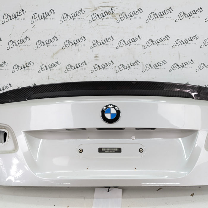 BMW E92 335xi 335is 335i 328xi 328i LCI Trunk Lid W/Aftermarket Spoiler Mineral White (A96) 41627254428