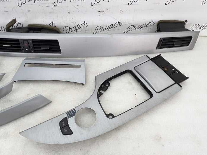 BMW E60 E61 M5 550i 535xi 530xi 525xi Aluminum Shadow Interior Console Door Vent Trim Set