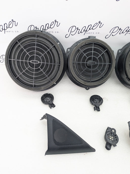 2018 Audi 8U Q3 Bose Sound Front & Rear Door Dash Mid Range & Tweeter Speaker Set 8r0035415