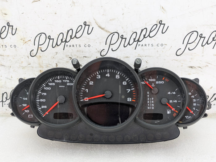 Porsche 996.2 911 Carrera 4 Automatic Tiptronic Instrument Gauge Cluster Tachometer Speedometer MPH 9966412240370C
