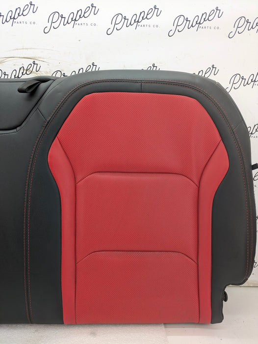 2018 Chevrolet 6th Gen Camaro 2SS Coupe 2nd Row Rear Upper Seat Back Cushion Leather Black & Adrenaline Red (H16)
