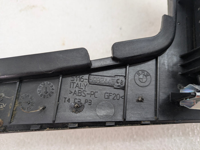 BMW E91 E90 E92 3 Series Non-iDrive/Non-Navigation Brushed Aluminum Center Console Trim 6982445/7118034 *DAMAGED*