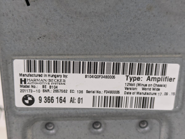 BMW F32 F33 F30 F31 F34 F36 4 & 3 Series Harman Kardon Audio Amplifier 9366164