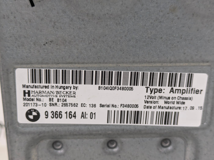 BMW F32 F33 F30 F31 F34 F36 4 & 3 Series Harman Kardon Audio Amplifier 9366164