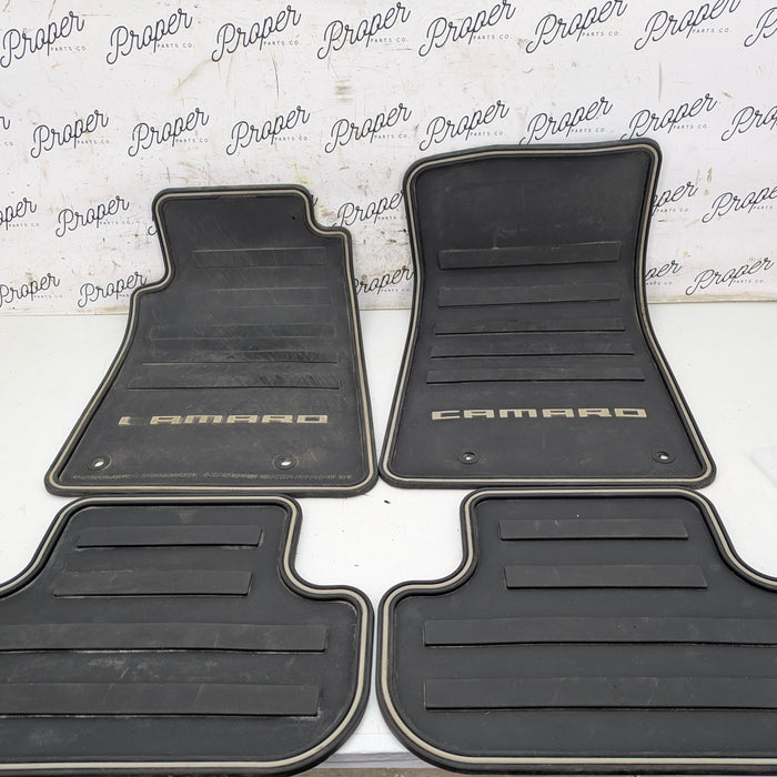 2015 Chevrolet 5th Gen Camaro 2SS Rubber/Winter Floor Mats Set 22766717 *DAMAGED*