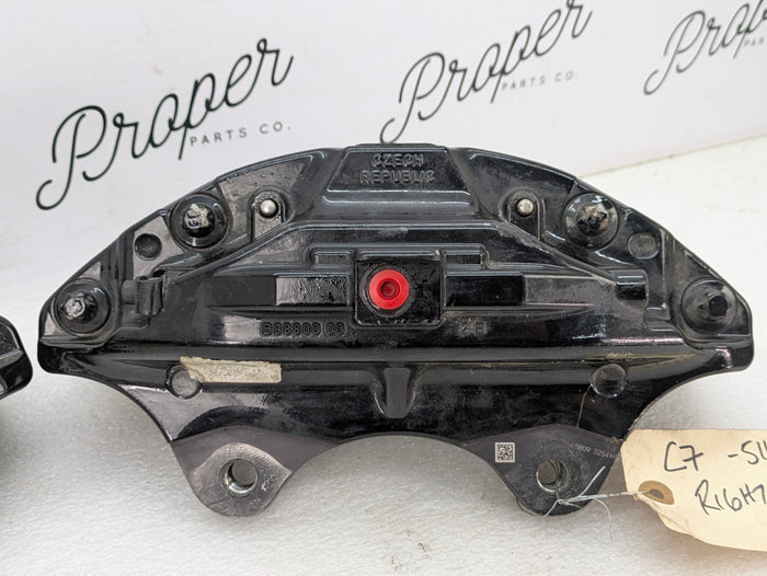 Chevrolet C7 Corvette Z51 Front Left/Right Black Brembo Brake Calipers Pair 22847805/22847810