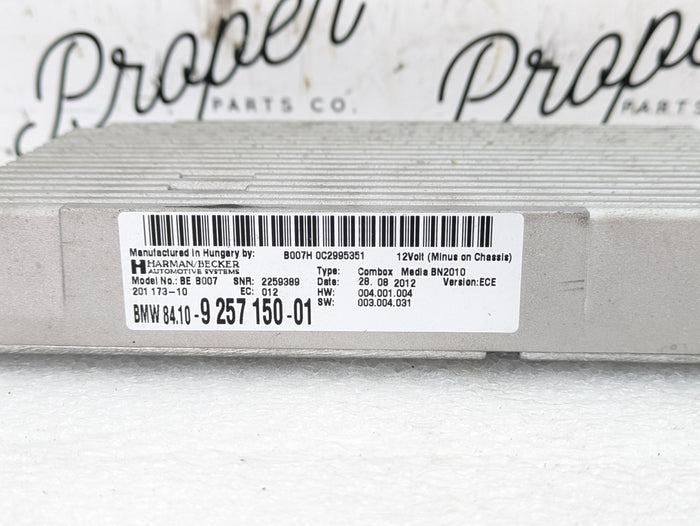 BMW F30 F36 F31 F32 F34 3 & 4 Series Bluetooth Combox Media/Telematics Control Module 9257150