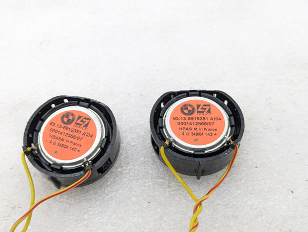 BMW E60 E61 530xi 545i 525xi M5 Logic 7 Hifi Tweeter Speakers Pair 65136919351