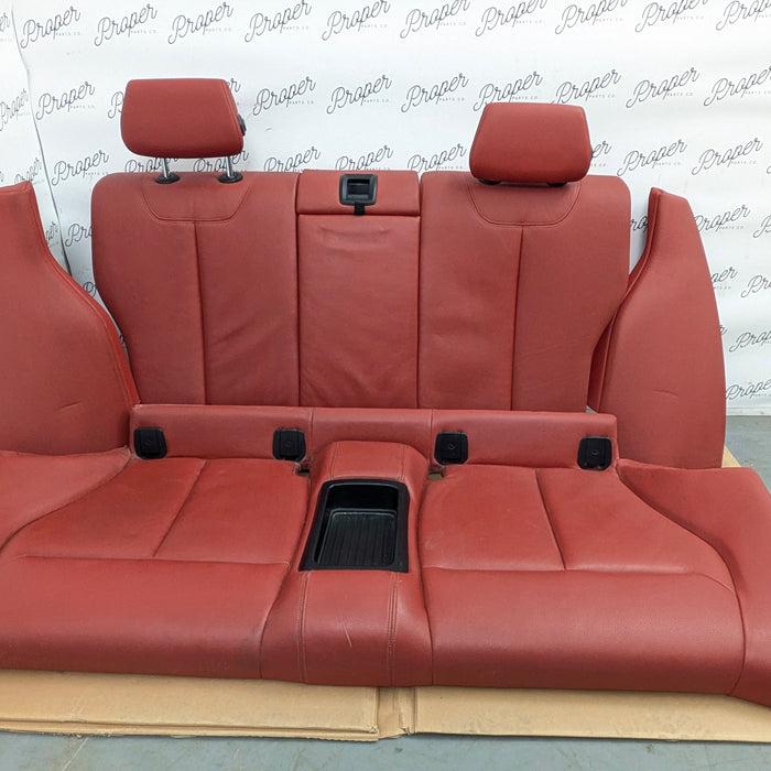 BMW F22 228xi M235xi 230xi M240xi Coral Red Dakota Leather Rear Seats Set