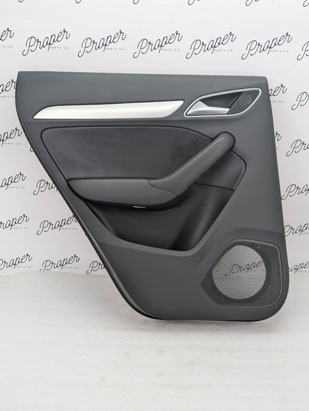 2016-2018 Audi 8U Q3 Left Rear Interior Door Panel Card Black 8U0867305