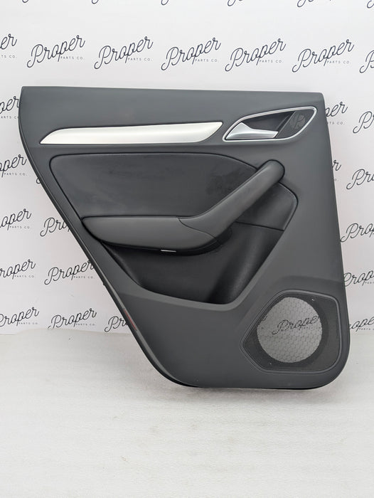 2016-2018 Audi 8U Q3 Left Rear Interior Door Panel Card Black 8U0867305
